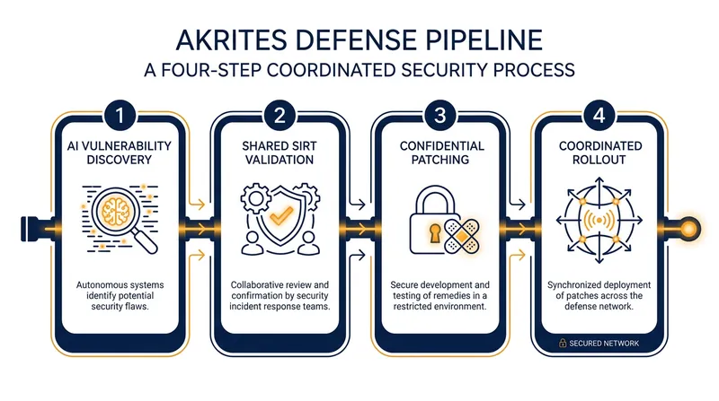 The Akrites pipeline centralizes vulnerability reporting to prevent maintainers from being overwhelmed by fragmented bug reports.