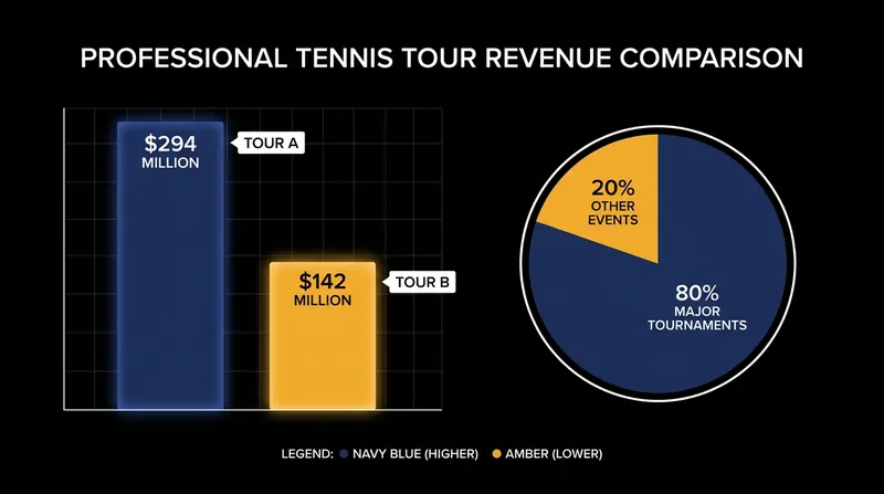 The ATP generated significantly more revenue than the WTA in 2024, leading to disagreements over asset distribution.