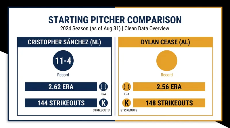 A tale of the tape between the National and American League starting pitchers.