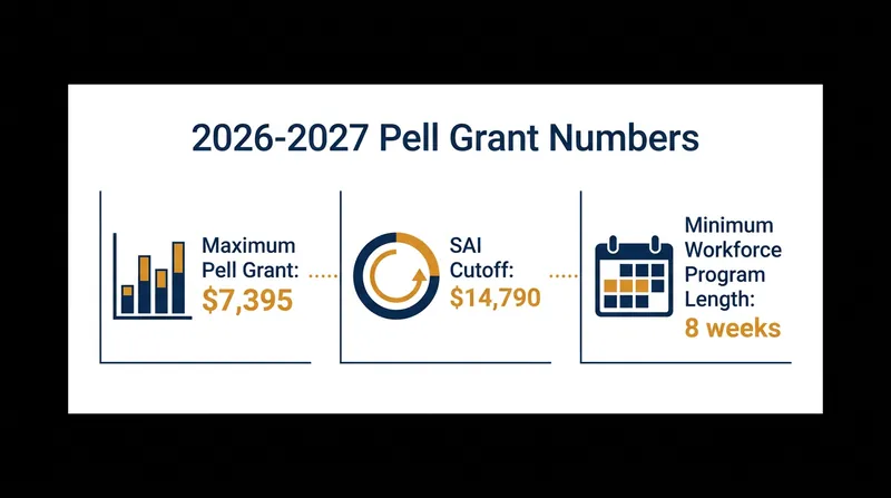Key figures for the 2026-2027 Federal Pell Grant program.