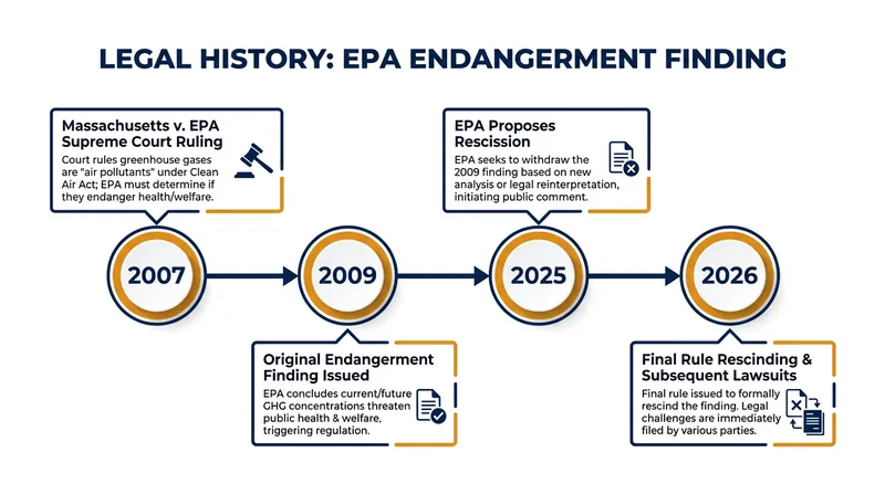The legal trajectory of the EPA's authority to regulate greenhouse gases under the Clean Air Act.