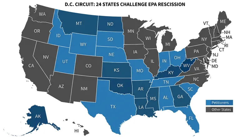 A coalition of 24 states has immediately challenged the EPA's final rule in federal court.