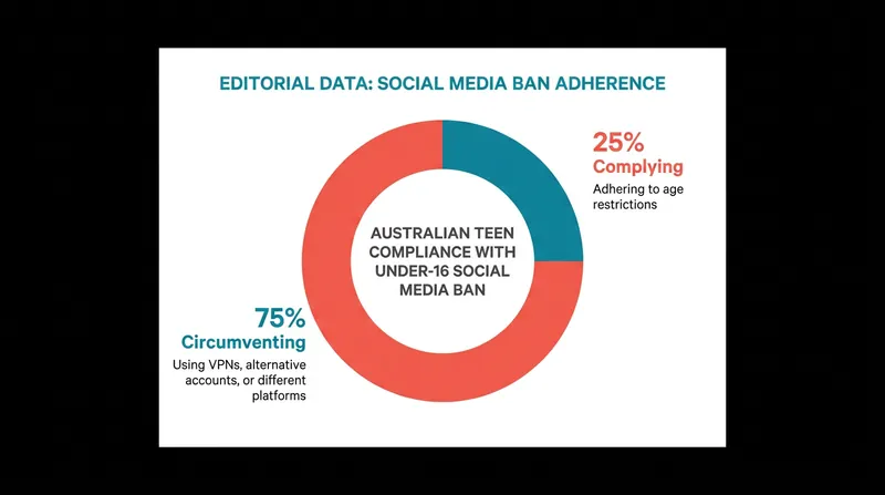 Early data from Australia shows low compliance rates among teenagers following the nationwide ban.