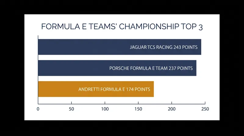Jaguar TCS Racing maintains a razor-thin six-point lead over Porsche in the Teams' Championship.
