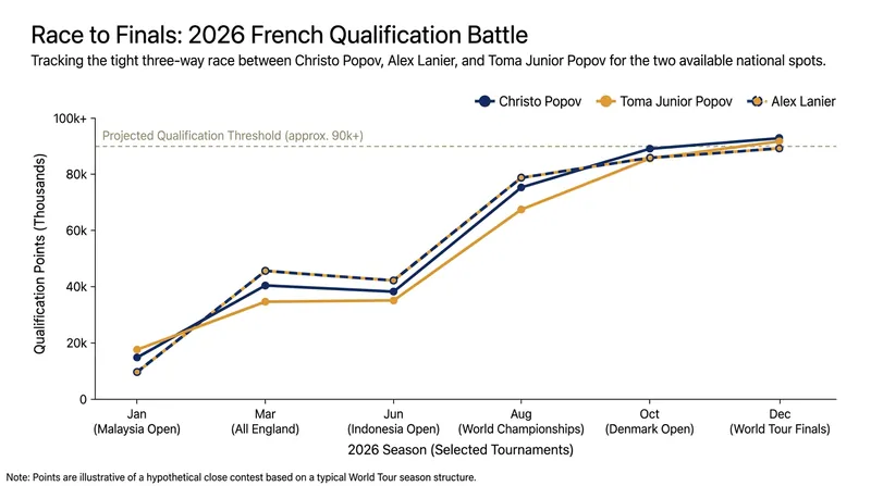 Only two of the three surging French stars can qualify for the season-ending World Tour Finals.