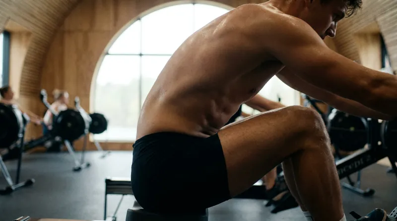 Sports medicine experts warn that ergometer sessions exceeding 30 minutes can cause 'spinal creep,' temporarily reducing the back's protective reflexes.