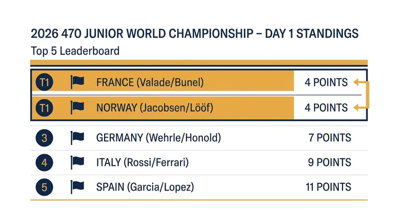 The 55-boat fleet is tightly packed after the opening day of the Qualifying Series.