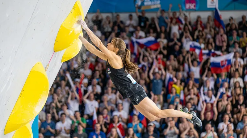 American teenager Annie Sanders has leveraged her explosive bouldering power to bypass grueling endurance sequences.