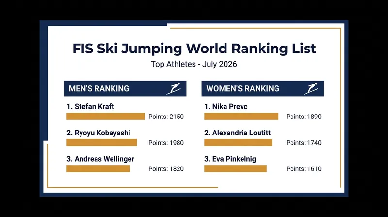 Stefan Kraft and Nika Prevc lead the July World Ranking List heading into the summer circuit.