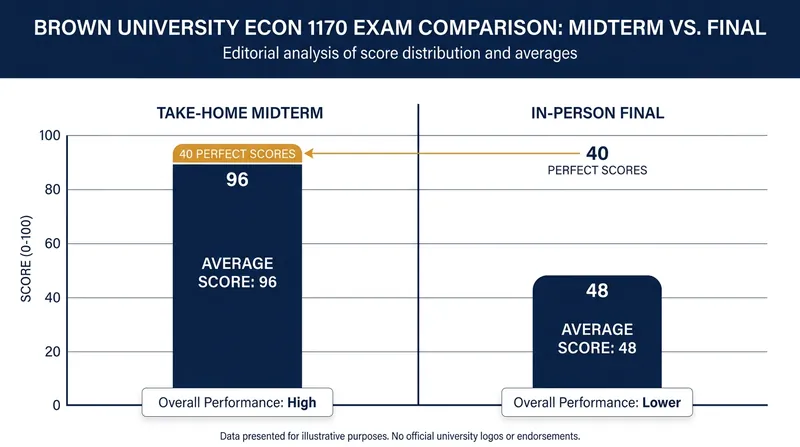 The stark contrast between unproctored take-home scores and in-person final exams exposed the scale of the issue.