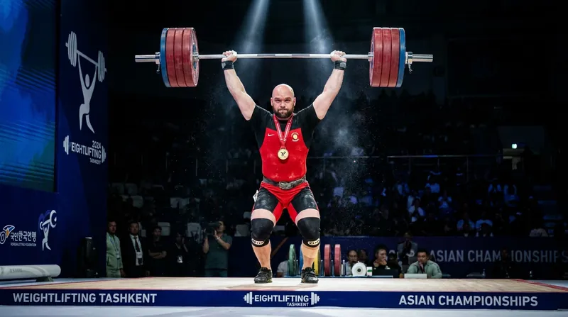 Uzbekistan's Ruslan Nurudinov rehabbed a chronic back injury to set a 242kg clean and jerk world record.