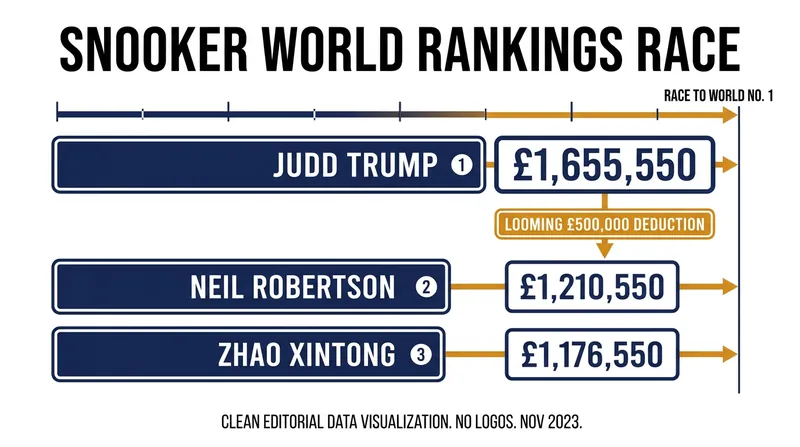 The provisional rankings show a tight race once Trump's 2024 Saudi Arabia Masters points expire.