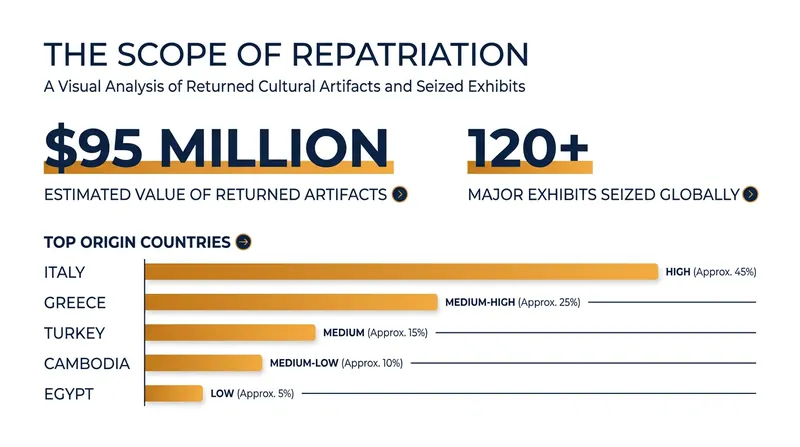 The scale of recent repatriations from The Met's collection.