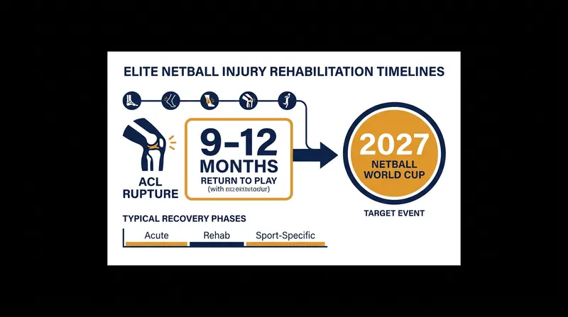 Standard recovery timelines dictate the return-to-play protocols for elite netballers.