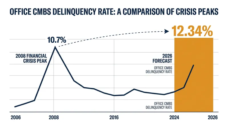 Office CMBS delinquencies have officially surpassed the peaks seen during the Global Financial Crisis.