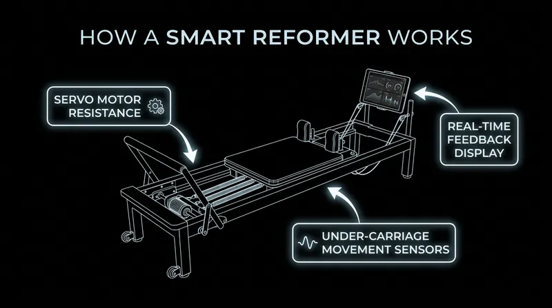 By replacing mechanical springs with servo motors, smart reformers can dynamically adjust resistance and track movement quality.