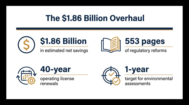 Key figures from the NRC's 553-page regulatory modernization proposal.