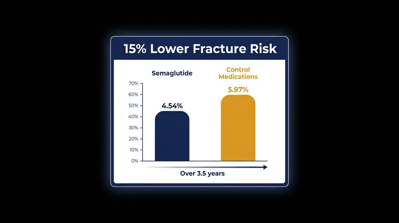 Patients taking semaglutide experienced significantly fewer fractures than those taking alternative weight-loss medications over a 3.5-year period.