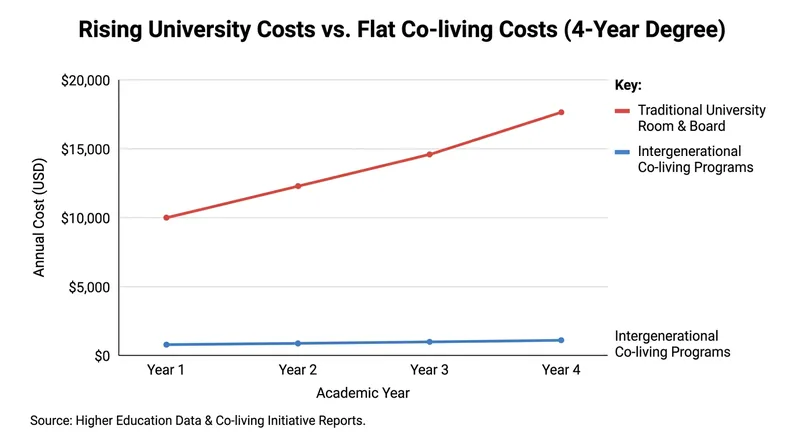 For students, the financial relief of eliminating room and board costs can prevent tens of thousands in loan debt.