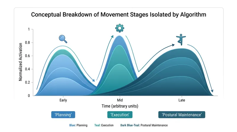 SCA successfully isolates the distinct temporal stages of movement that traditional methods typically blur together.