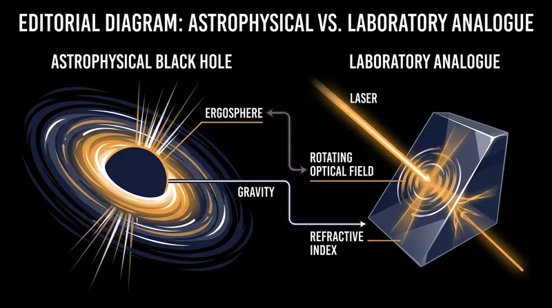 Analogue gravity allows physicists to map the mathematics of curved spacetime onto the behavior of light in specialized materials.