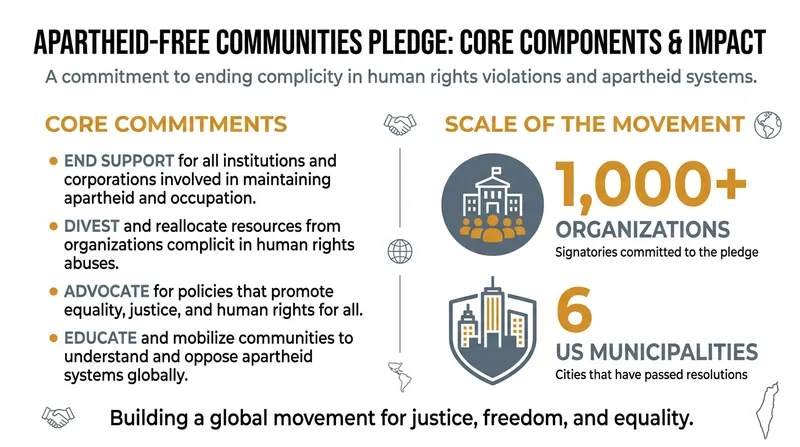 The Apartheid-Free Communities pledge has been adopted by over 1,000 organizations globally, including a handful of US towns.