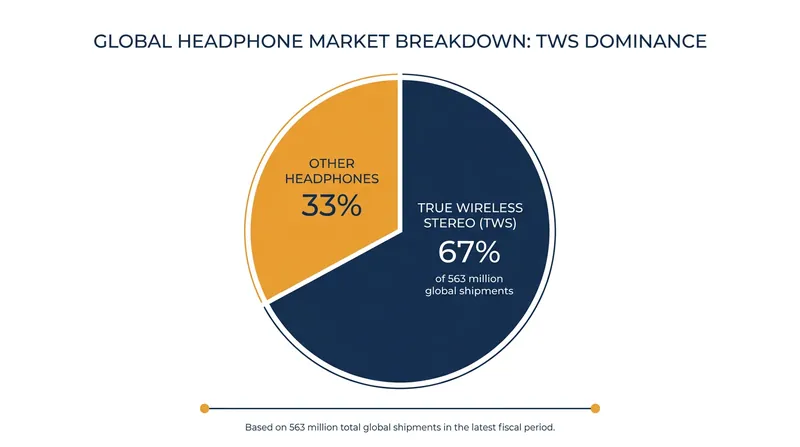 True wireless earbuds dominate the global audio market, making them the primary target of the new battery regulations.