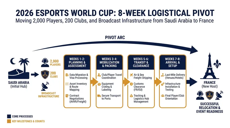 The unprecedented two-month logistical pivot required to relocate the tournament.