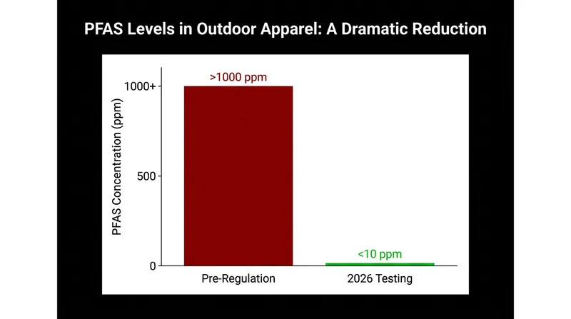 Recent testing by environmental groups shows that PFAS concentrations in outdoor apparel have plummeted well below the legal limits.