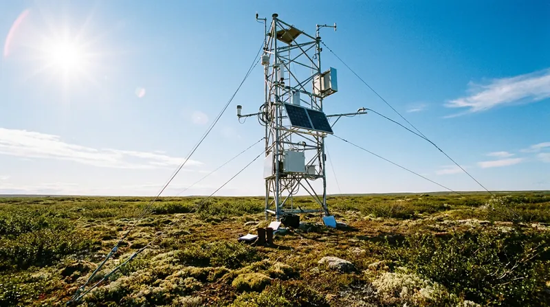 Scientists use flux towers and satellite data to measure the real-time exchange of carbon dioxide between the land and the atmosphere.