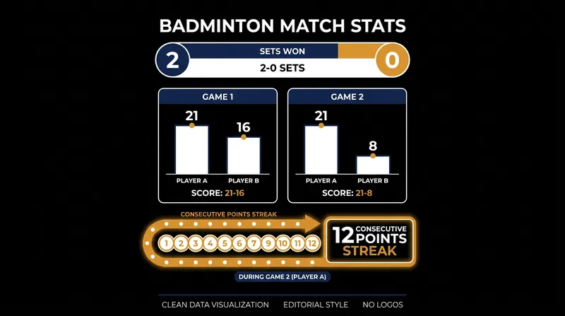 Match statistics highlight the Indonesian pair's dominant second-game performance.