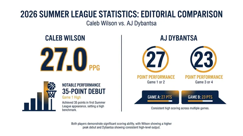 A tale of two top-five picks: Wilson and Dybantsa have dominated the Las Vegas scoring charts.