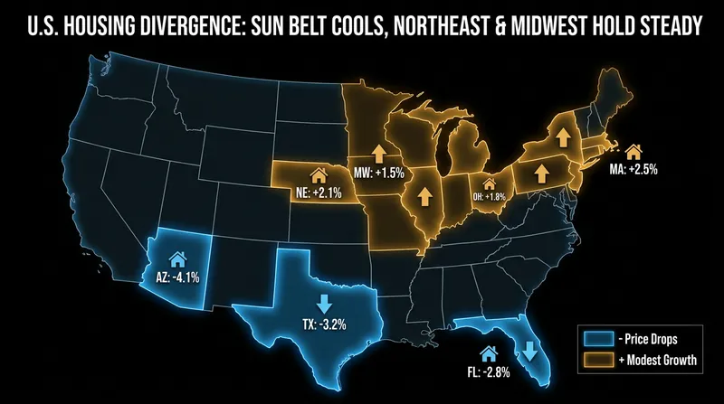 The Sun Belt leads the price deceleration due to a surge in new construction completions.