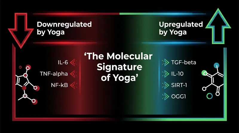 Yoga effectively turns down the volume on inflammatory genes while boosting those responsible for cellular repair.