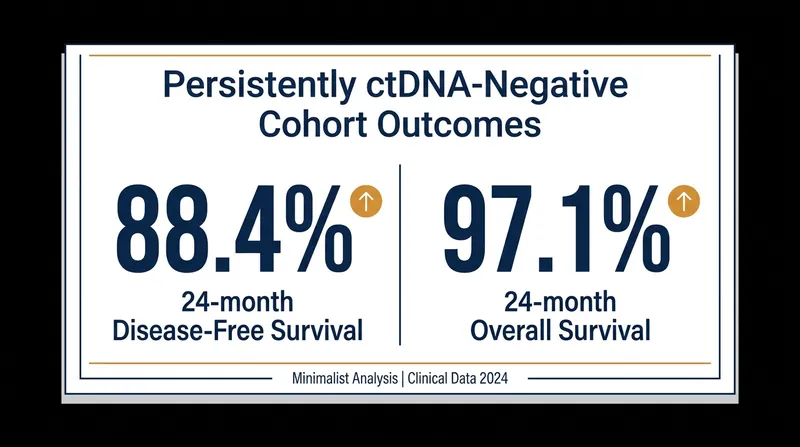 Patients who remained free of circulating tumor DNA achieved excellent survival rates without receiving any additional treatment.