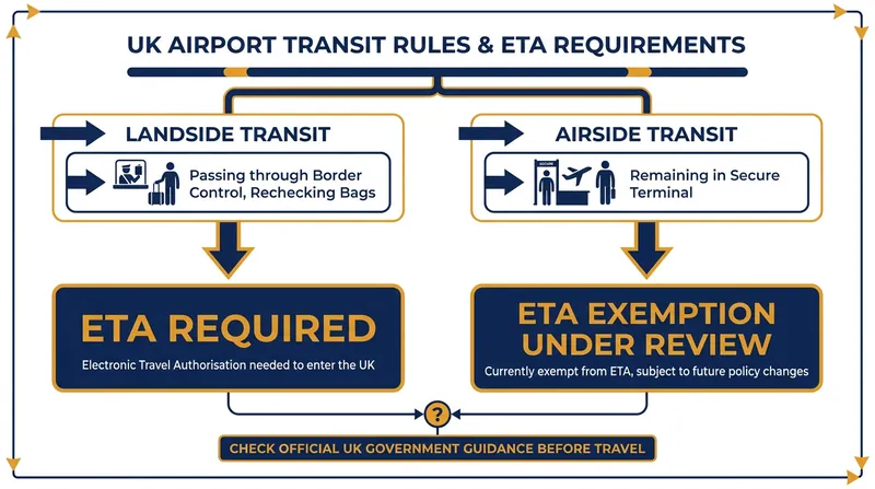 Understanding the difference between landside and airside transit is critical for avoiding boarding denials.