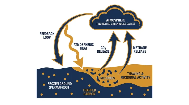 The biological mechanism driving permafrost emissions.