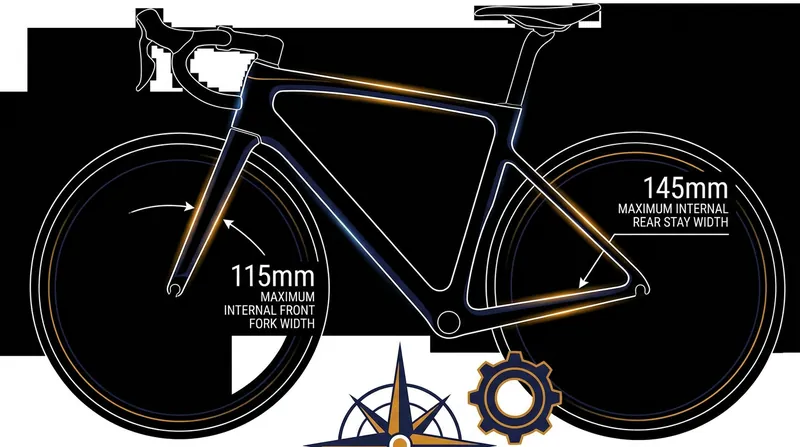 Frame manufacturers will be forced to abandon wide-stance aerodynamic fork designs under the new dimensional caps.