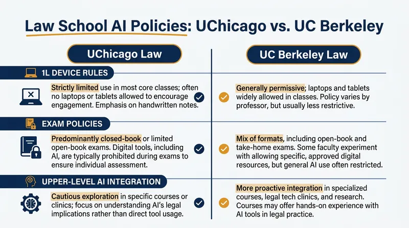 Top law schools are taking vastly different approaches to regulating artificial intelligence.