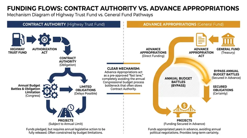 How advance appropriations provided unprecedented certainty for rail projects under the IIJA.