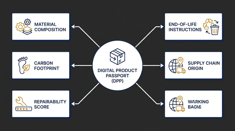 A Digital Product Passport serves as a comprehensive digital twin, aggregating data from across the supply chain.