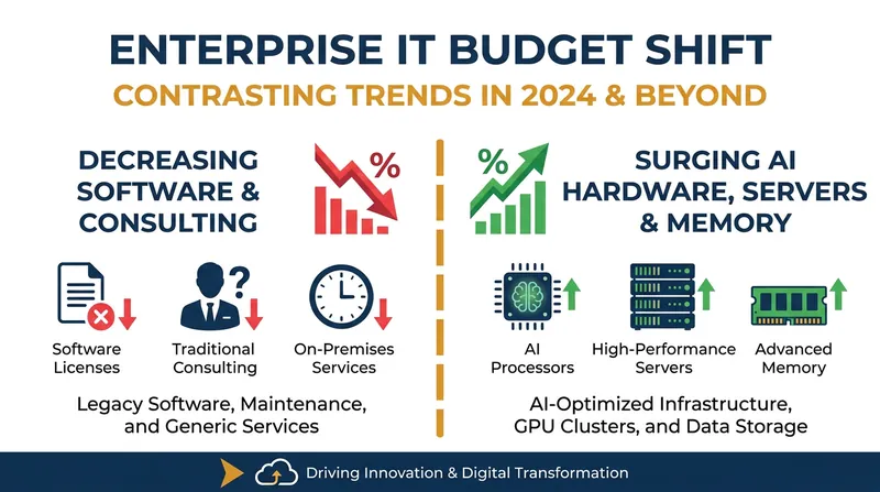 Corporate clients are actively shifting capital expenditures away from software to secure physical AI infrastructure.