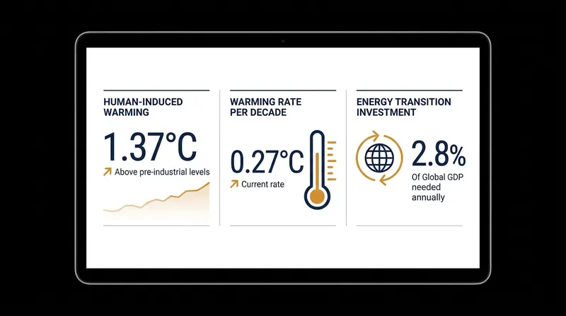 The remaining atmospheric carbon budget dictates the shift in global climate targets.