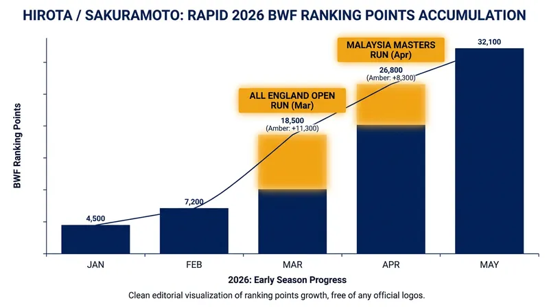 The new duo has rapidly climbed the BWF World Tour rankings in 2026.