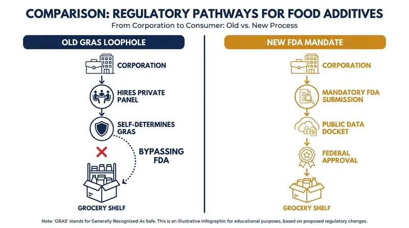How the FDA's new pre-market approval process replaces the industry-led GRAS self-determination pathway.