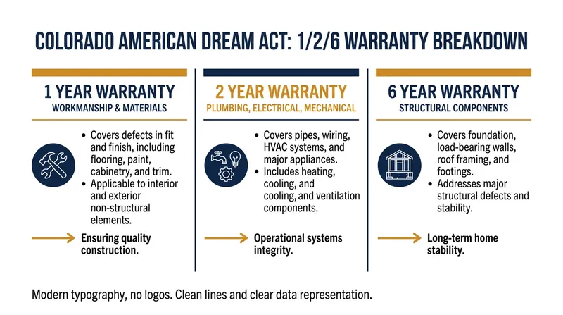 The mandatory warranty tiers participating builders must provide to homebuyers.