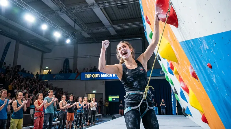 France's Oriane Bertone has translated her elite outdoor bouldering strength directly to the competition mats.