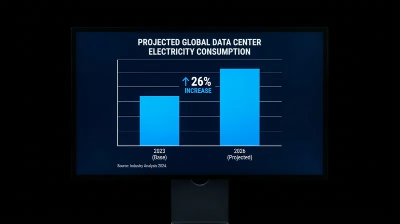 Global data center power consumption is forecast to surge by 26% this year, driven by AI workloads.