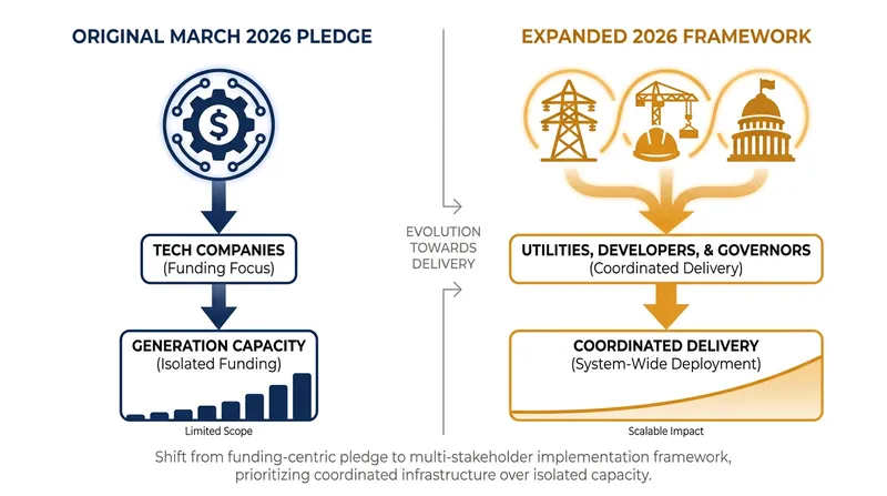The expanded framework brings the actual power providers and state regulators to the negotiating table.