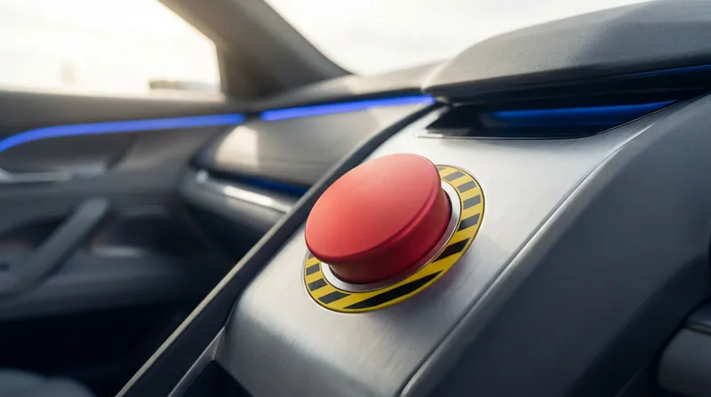 A physical 'one-touch' power cutoff switch is now mandatory, ensuring the high-voltage circuit can be severed instantly during a crash.